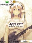 Download mobile theme Guitar Anime Girls