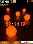 Download mobile theme Animated SWF light Balls Clock