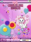 Download mobile theme pink happy kitty