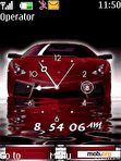 Download mobile theme SWF Animated Ferrari Clock