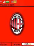 Download mobile theme red ac milan icon