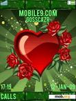 Download mobile theme heart roses