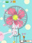 Download mobile theme pink fan animated