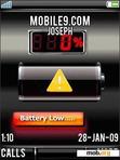 Download mobile theme animated red battery