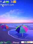 Download mobile theme coloured beach