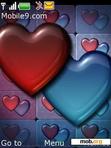 Download mobile theme Red Blue Hearts