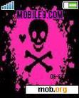 Download mobile theme pink skull