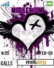 Download mobile theme emo heart