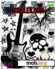 Download mobile theme emo. skull and guitar