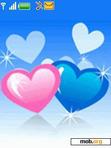 Download mobile theme Crystal Hearts Animated