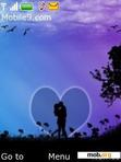 Download mobile theme Purple Heart Love