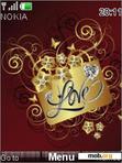 Download mobile theme Animated Golden love