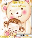 Download mobile theme little girl n bear