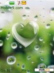 Download mobile theme Green love heart