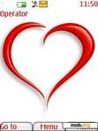 Download mobile theme red heart