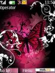 Download mobile theme pink butterfly