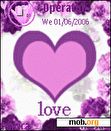 Download mobile theme heart n flower