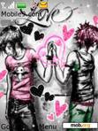 Download mobile theme Animated Emo Love