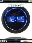 Download mobile theme blue digital clock