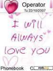 Download mobile theme Love U Forever