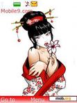 Download mobile theme Red geisha