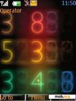 Download mobile theme neon numbers