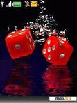 Download mobile theme Red Dice In Water