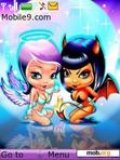 Download mobile theme Angel and Devil