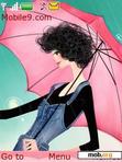 Download mobile theme girl-umbrella