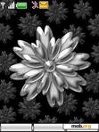 Скачать тему animated silver flower