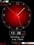 Download mobile theme red clock