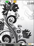 Download mobile theme black art flower