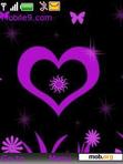 Скачать тему Purple Abstract Heart