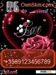 Download mobile theme heart & rose by singh