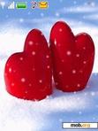 Download mobile theme animated snow love