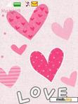 Download mobile theme lovely hearts