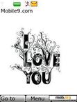 Download mobile theme I Love U Abstract