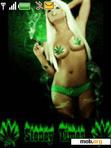 Download mobile theme Animated Sexy Girl & Marijuan