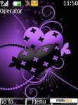 Download mobile theme love purple