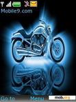 Download mobile theme Neon Harley Bike