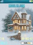 Download mobile theme Animated_Snowy_House