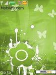 Download mobile theme green flower