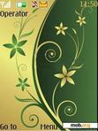 Download mobile theme Flowers Gold