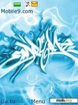 Download mobile theme blue graffiti