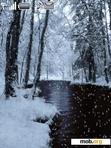 Download mobile theme animated snow in river