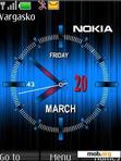 Download mobile theme Nokia analog blue