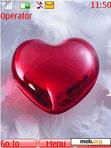 Download mobile theme Crystal Red Heart