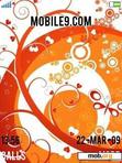 Download mobile theme Orange Swirls