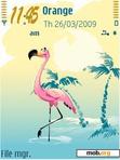 Скачать тему Flamingo