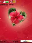 Download mobile theme Xmas red heart